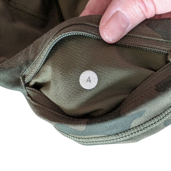 Lululemon Run: Inspire Crop II Womens 4 Active Run Yoga Ahtleisure Camo Green - Picture 12 of 15